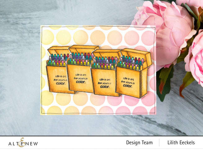Altenew Stamp & Die Bundle Colorful Crayons Stamp & Die Bundle