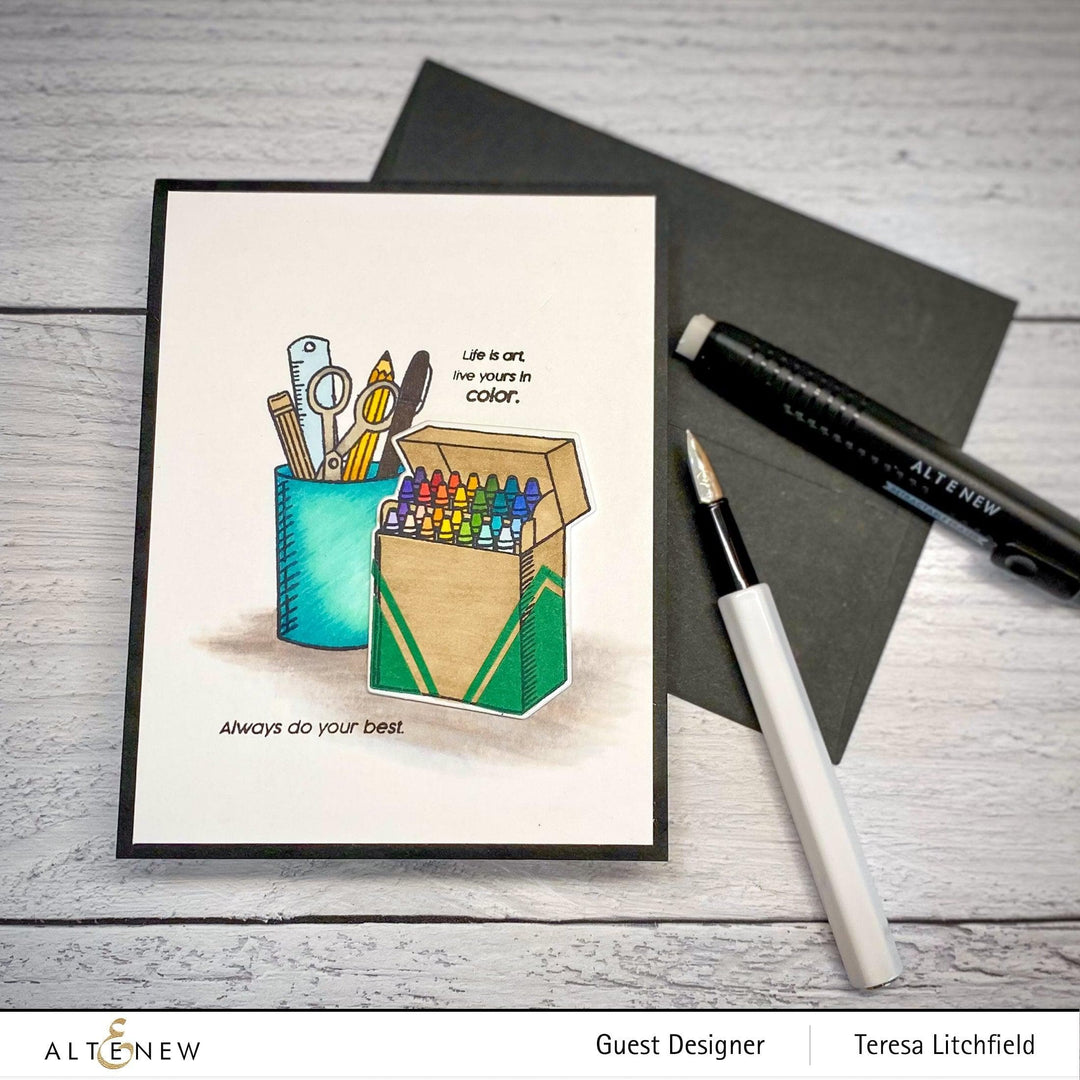 Altenew Stamp & Die Bundle Colorful Crayons Stamp & Die Bundle