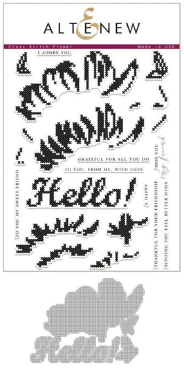 Altenew Stamp & Die Bundle Cross Stitch Flower Stamp & Die Bundle