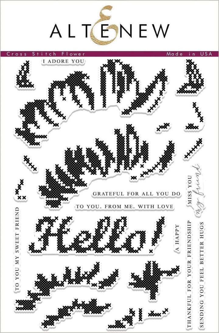 Altenew Stamp & Die Bundle Cross Stitch Flower