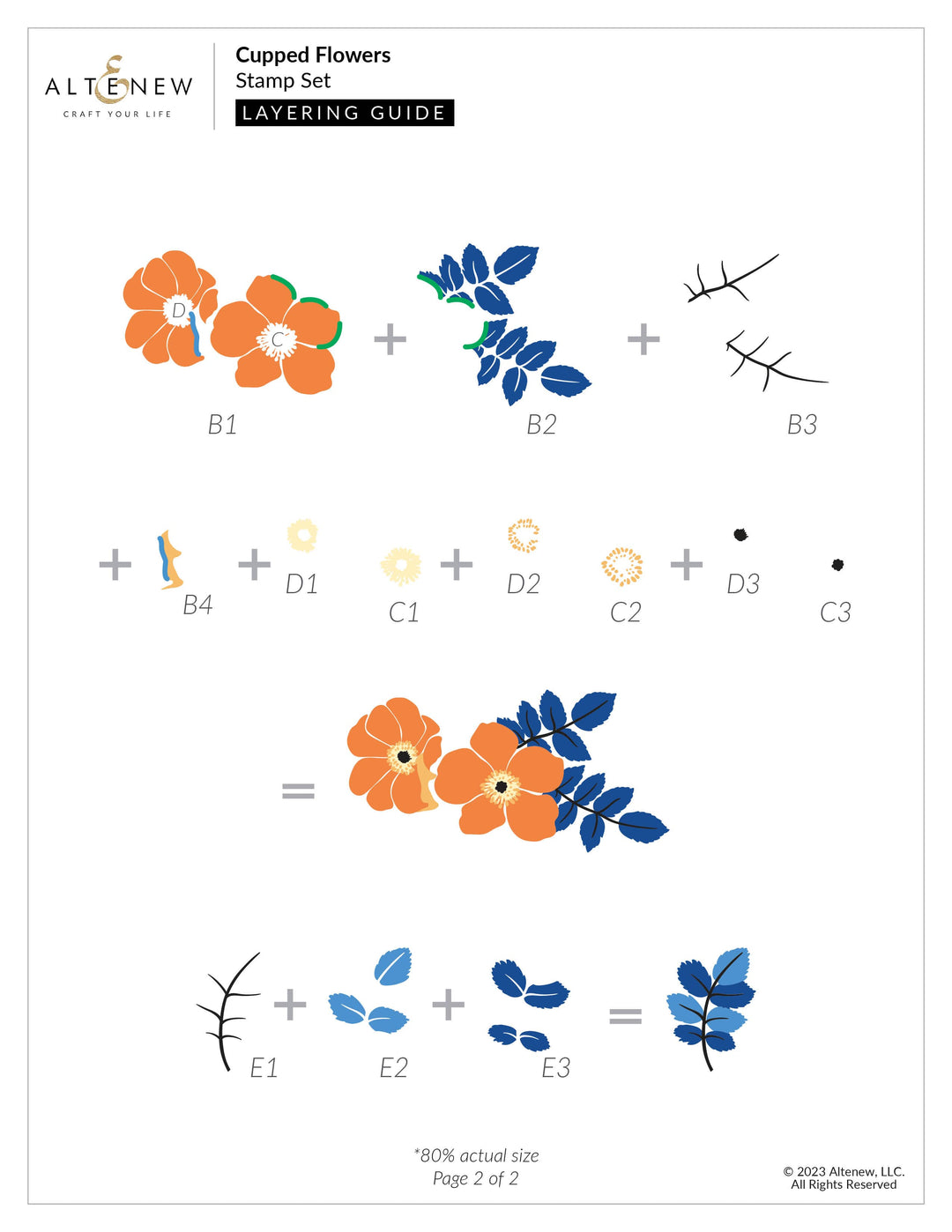 Altenew Stamp & Die Bundle Cupped Flowers