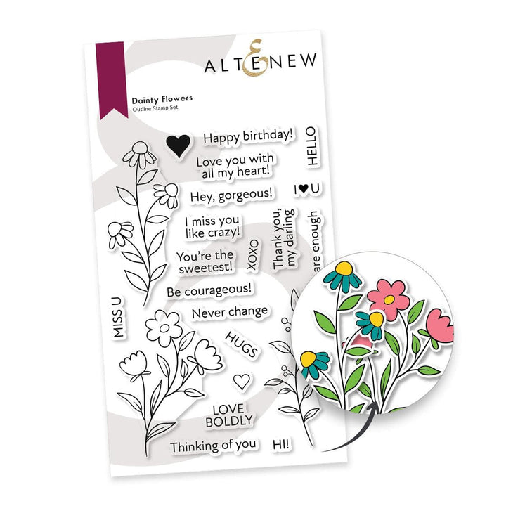 Altenew Stamp & Die Bundle Dainty Flowers