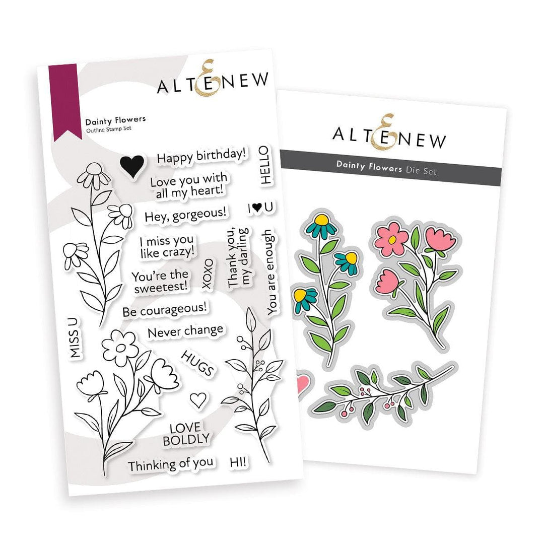 Altenew Stamp & Die Bundle Dainty Flowers