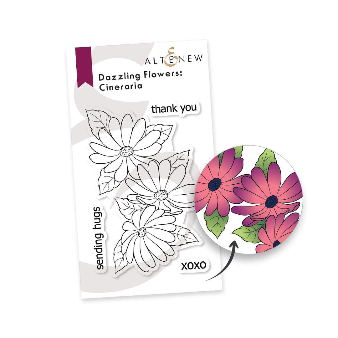 Altenew Stamp & Die Bundle Dazzling Flowers - Cineraria