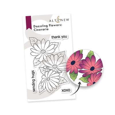 Altenew Stamp & Die Bundle Dazzling Flowers - Cineraria