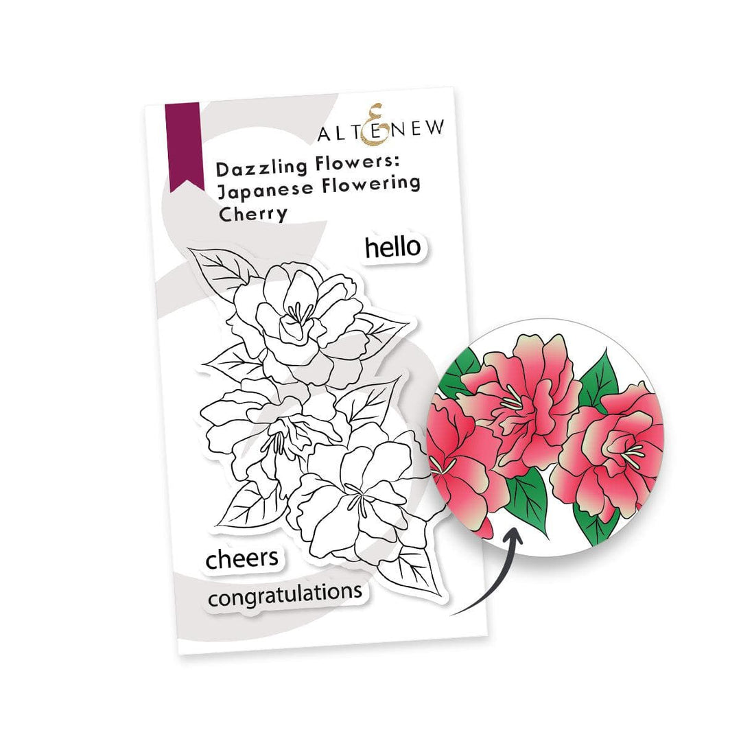 Altenew Stamp & Die Bundle Dazzling Flowers - Japanese Flowering Cherry