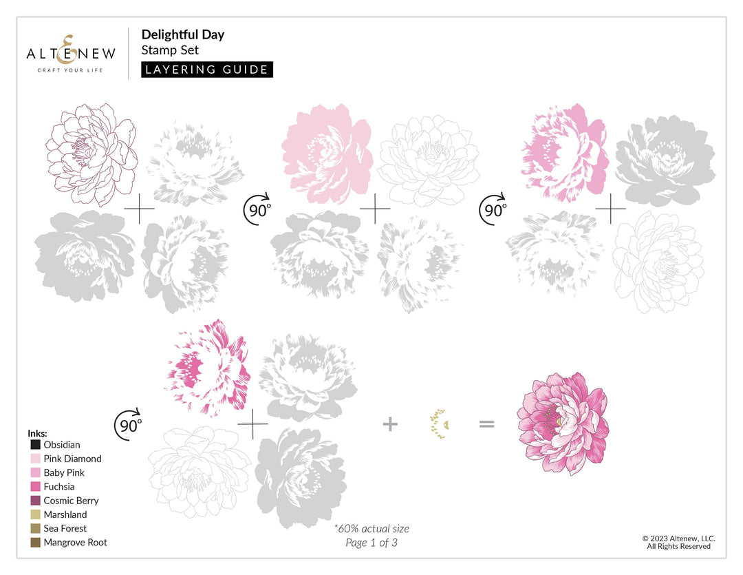 Altenew Hot Foil Plate & Die Bundle Delightful Day