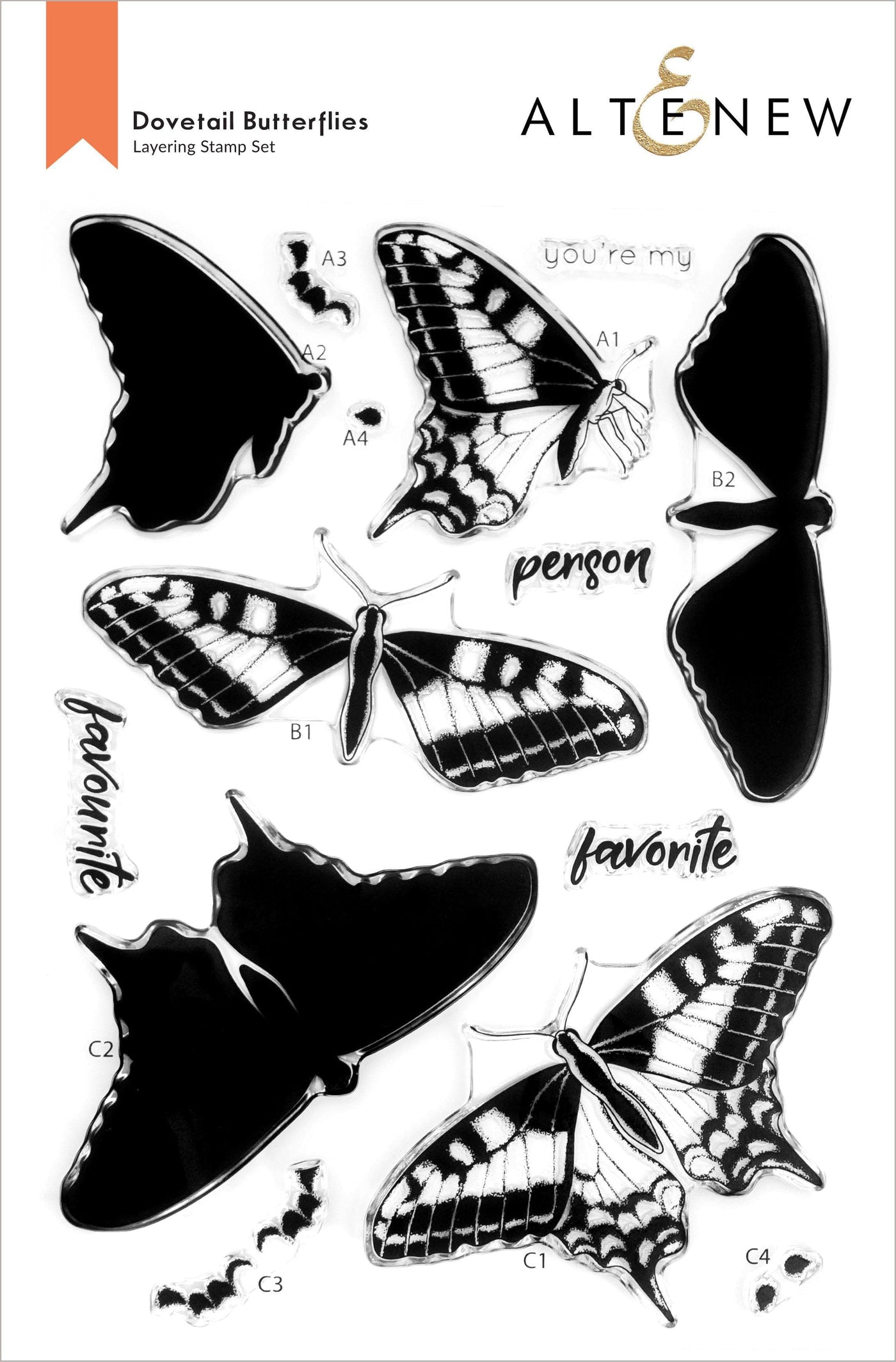 Altenew Stamp & Die Bundle Dovetail Butterflies Stamp & Die Bundle