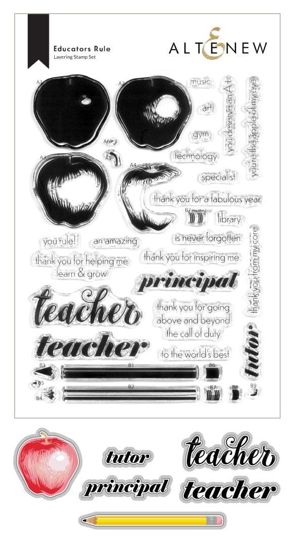 Altenew Stamp & Die Bundle Educators Rule Stamp & Die Bundle