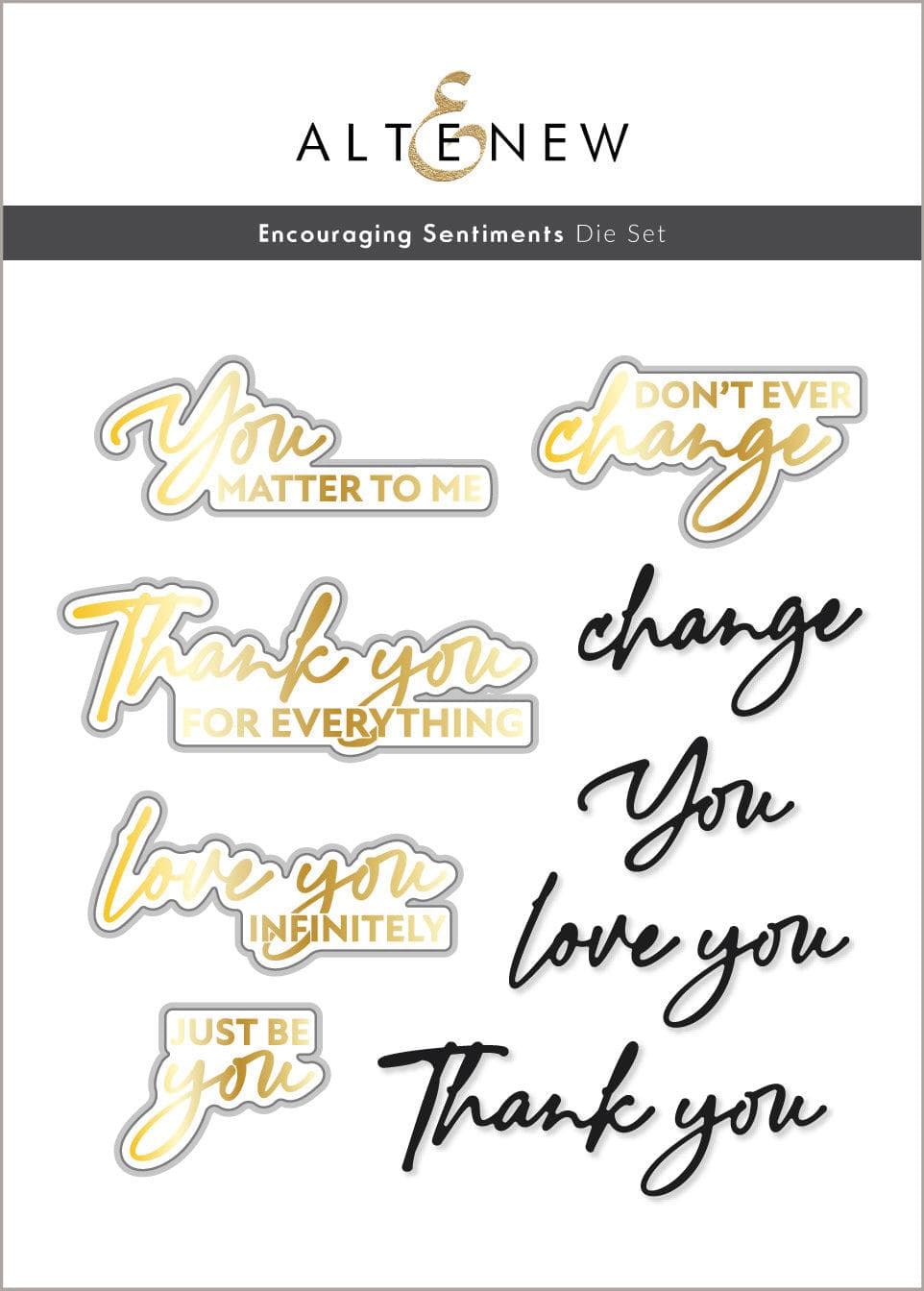 Altenew Stamp & Die Bundle Encouraging Sentiments