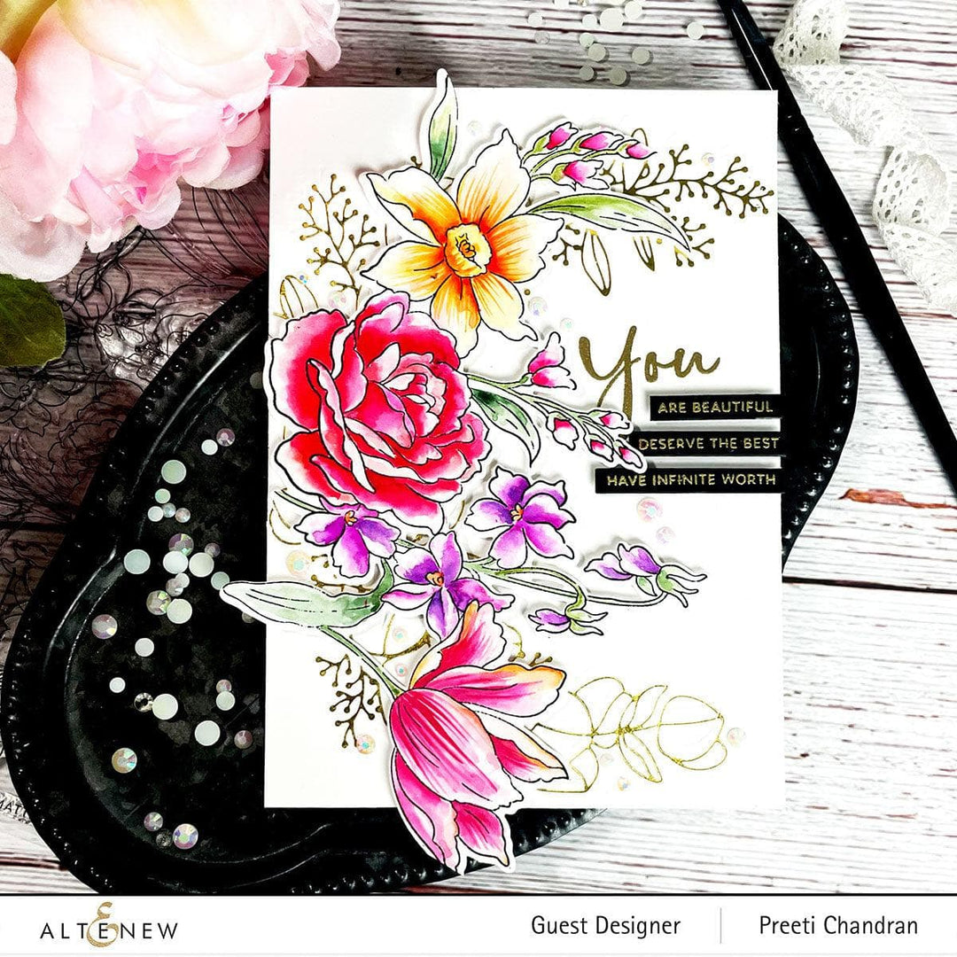 Altenew Stamp & Die Bundle Endless Florescence Stamp & Die Bundle