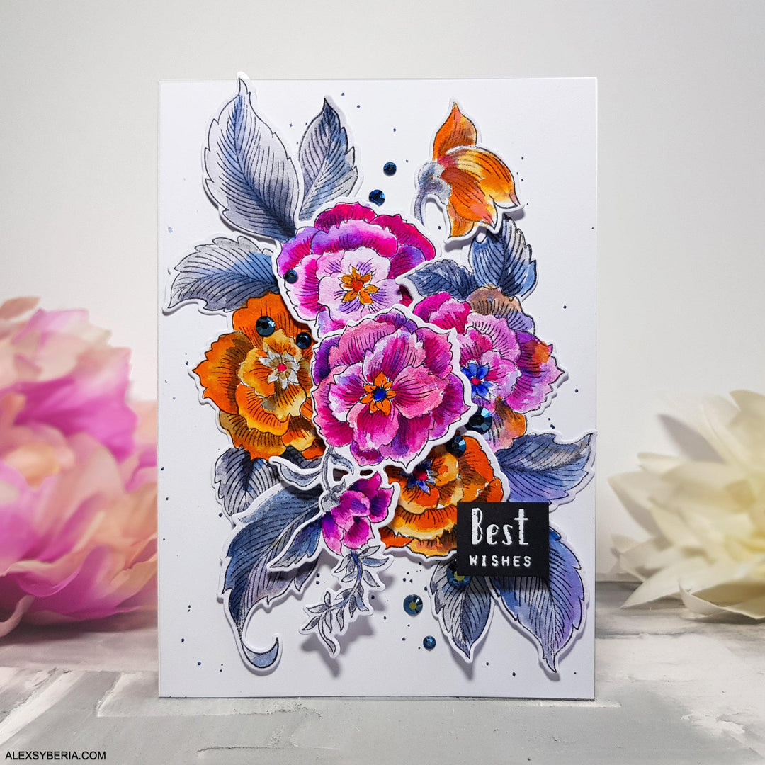 Altenew Stamp & Die Bundle Engraved Flowers Stamp & Die Bundle