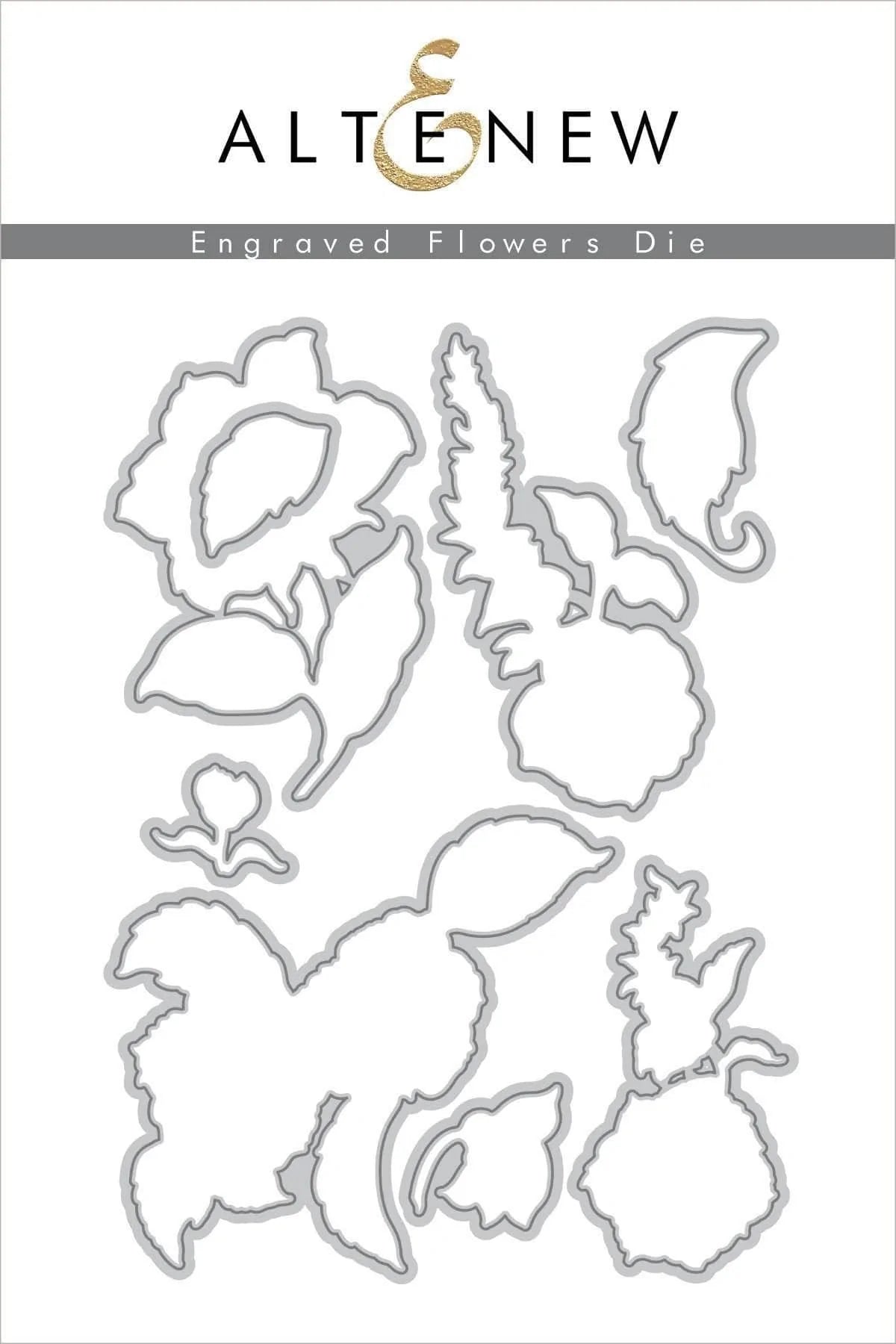 Altenew Stamp & Die Bundle Engraved Flowers
