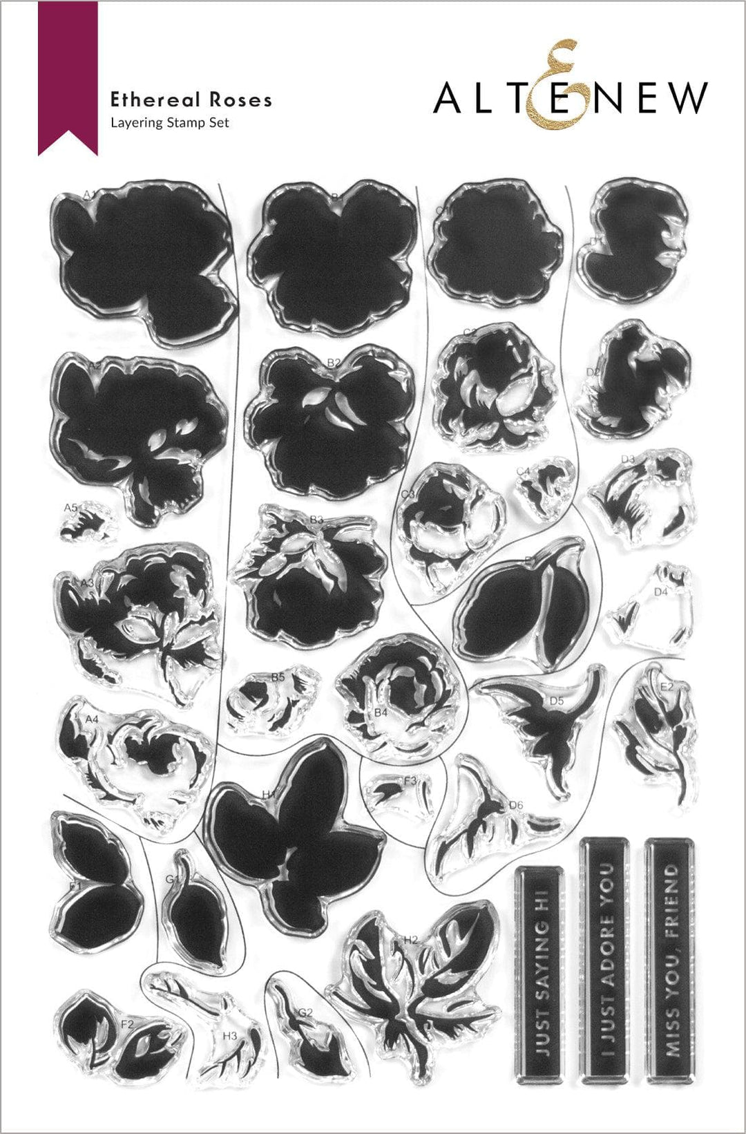 Altenew Stamp & Die Bundle Ethereal Roses Stamp & Die Bundle