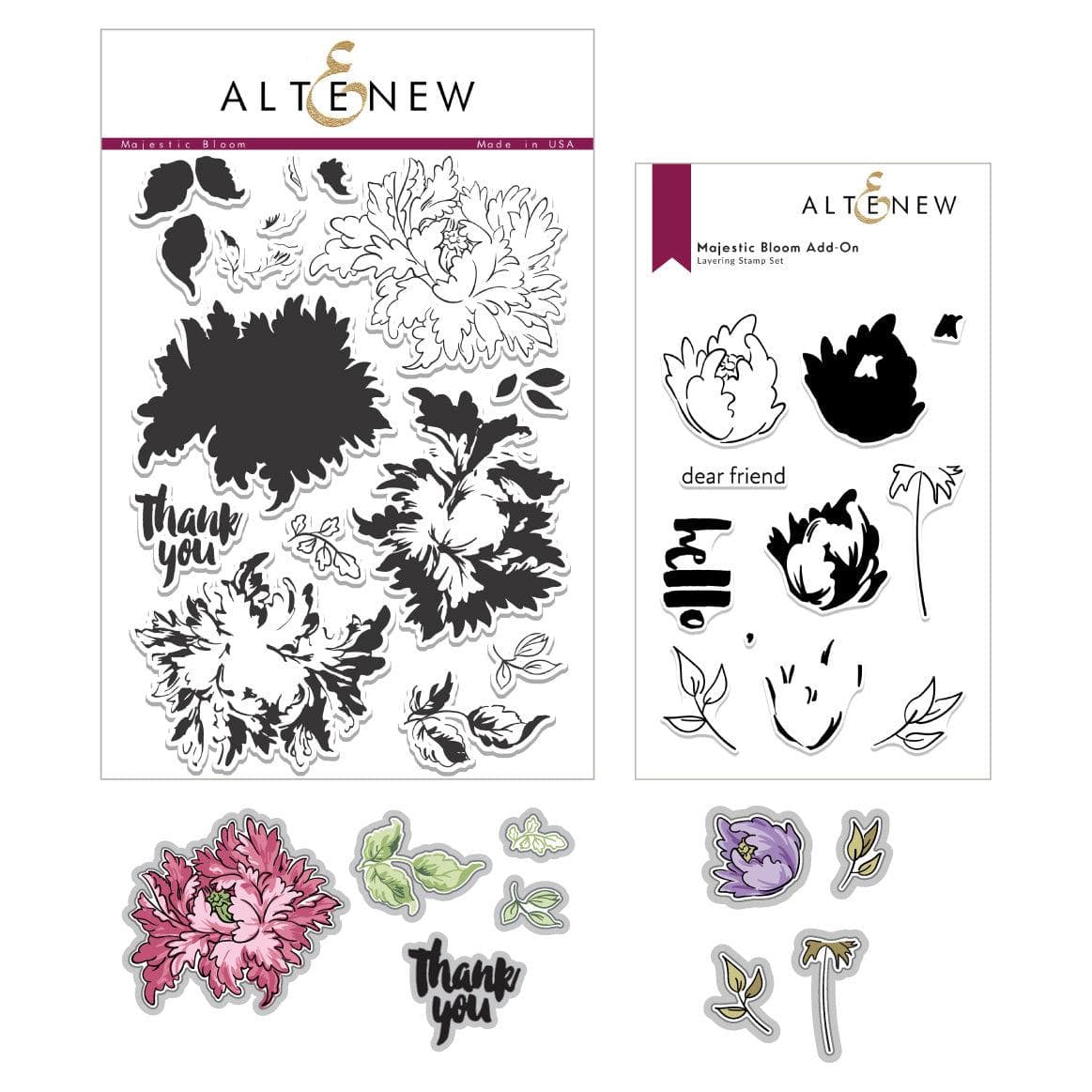 Altenew Stamp & Die Bundle Fan Favorites: Majestic Bloom Complete Stamp & Die Bundle