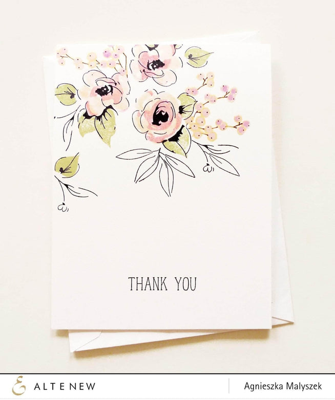 Altenew Fan Favorites Painted Flowers stamp and die bundle with floral designs and intricate cut-out details for crafting projects.