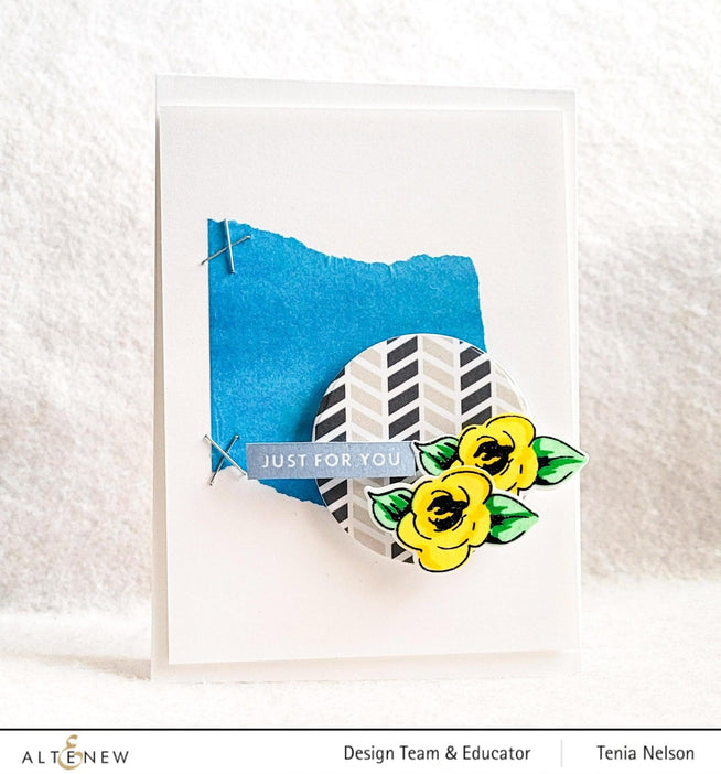 Altenew Fan Favorites Painted Flowers stamp and die bundle featuring colorful floral designs and coordinating cutting dies.