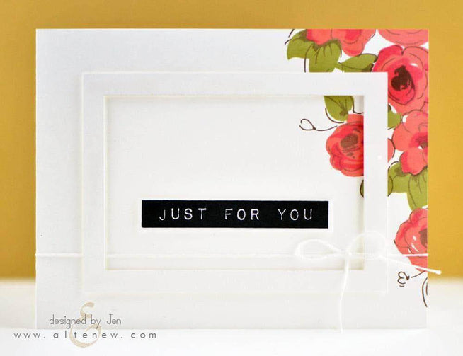 Altenew Fan Favorites Painted Flowers stamp and die bundle with floral stamps and matching metal dies for crafting.