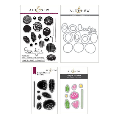 Altenew Stamp & Die Bundle Fan Favorites: Simple Flowers Complete Stamp & Die Bundle