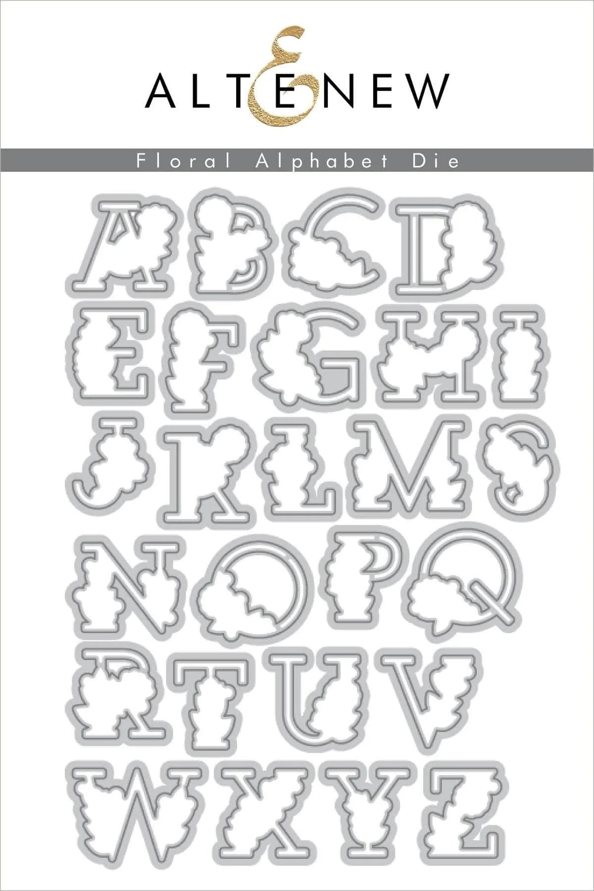Altenew Stamp & Die Bundle Floral Alphabet