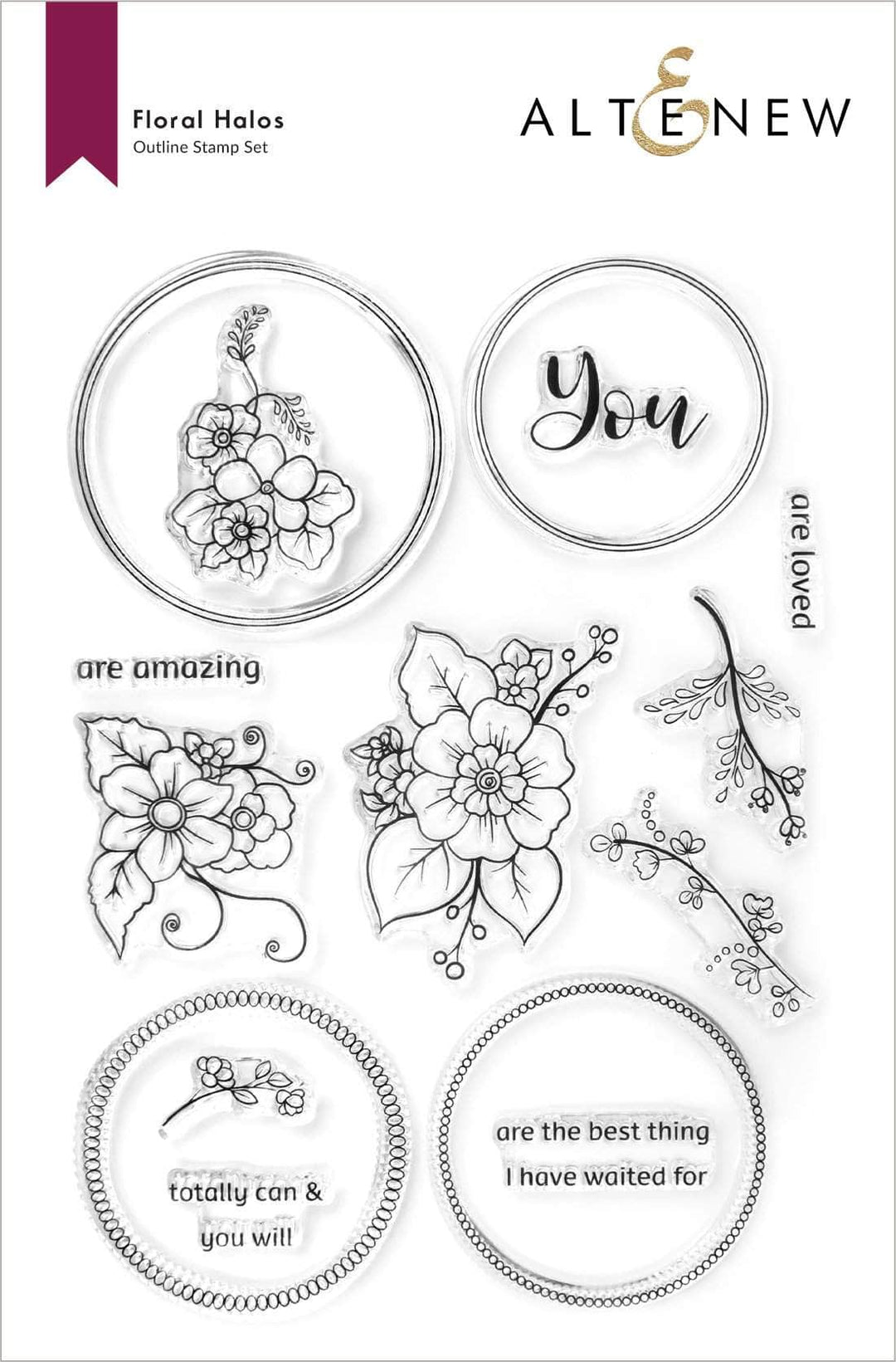 Altenew Stamp & Die Bundle Floral Halos Stamp & Die Bundle