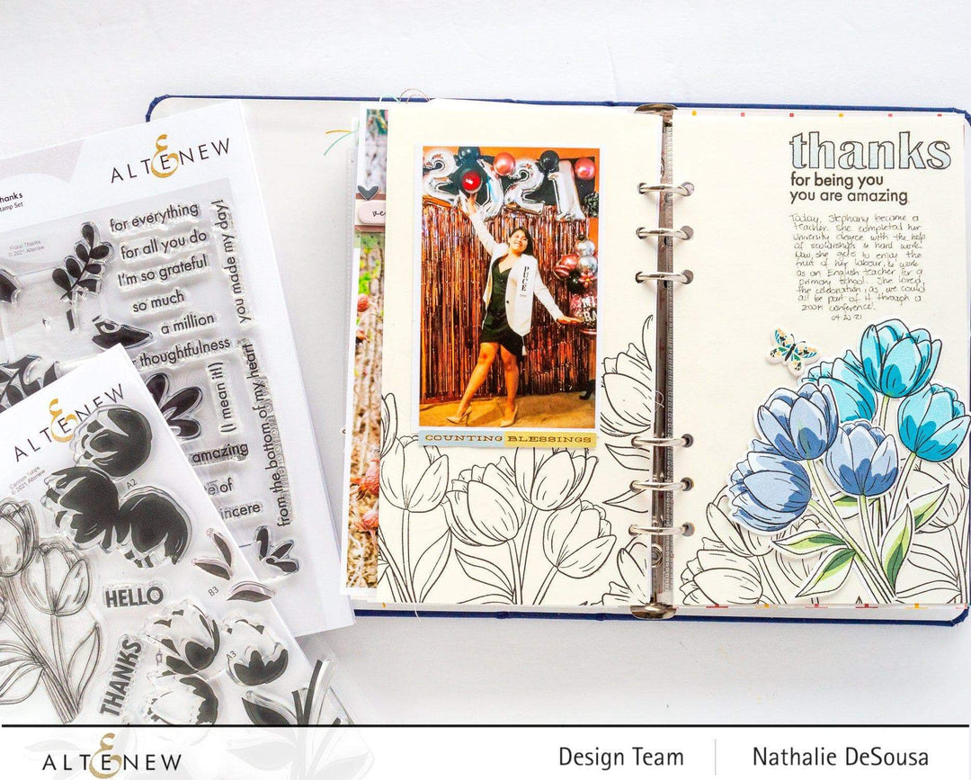 Altenew Stamp & Die Bundle Floral Thanks Stamp & Die Bundle