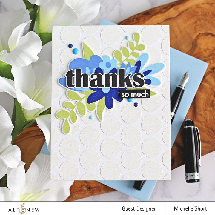 Altenew Stamp & Die Bundle Floral Thanks Stamp & Die Bundle