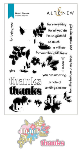 Altenew Stamp & Die Bundle Floral Thanks Stamp & Die Bundle