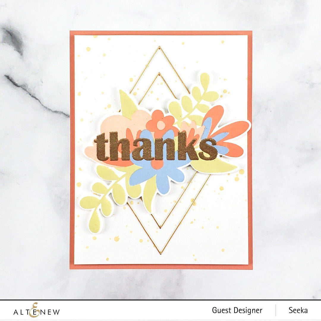 Altenew Stamp & Die Bundle Floral Thanks Stamp & Die Bundle