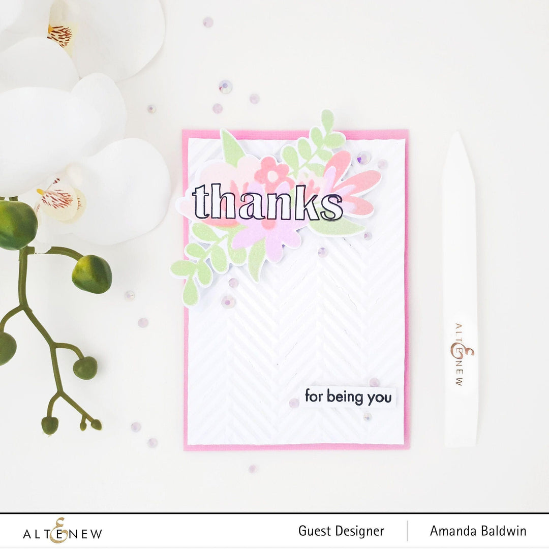 Altenew Stamp & Die Bundle Floral Thanks Stamp & Die Bundle