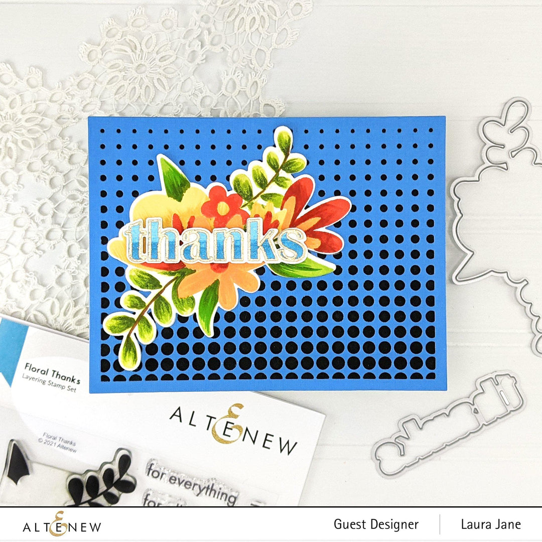 Altenew Stamp & Die Bundle Floral Thanks Stamp & Die Bundle