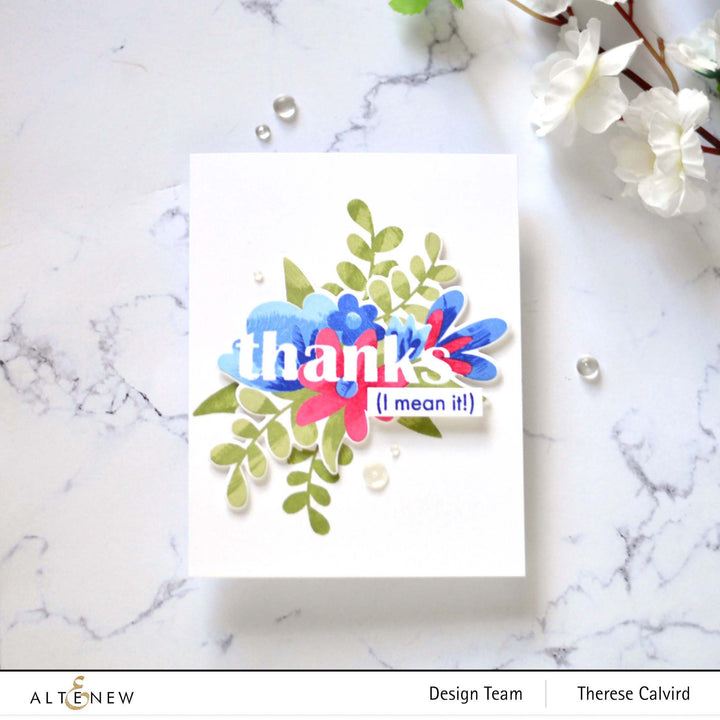 Altenew Stamp & Die Bundle Floral Thanks Stamp & Die Bundle