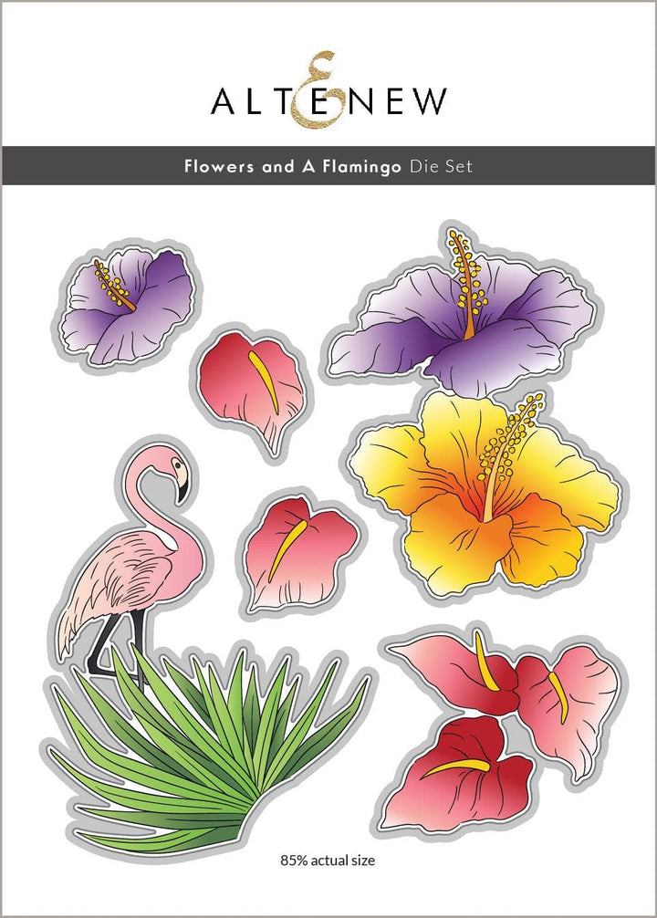 Flowers And A Flamingo