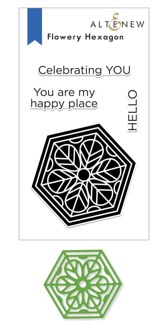 Altenew Stamp & Die Bundle Flowery Hexagon Stamp & Die Bundle