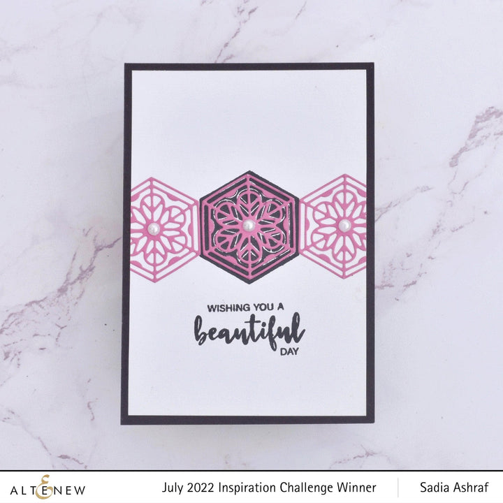 Altenew Stamp & Die Bundle Flowery Hexagon Stamp & Die Bundle