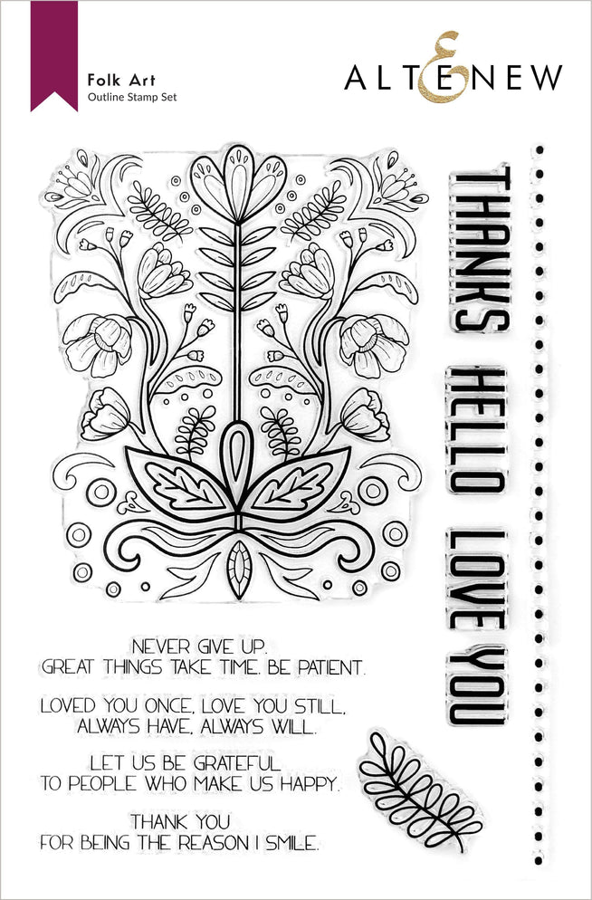 Altenew Stamp & Die Bundle Folk Art Stamp & Die Bundle