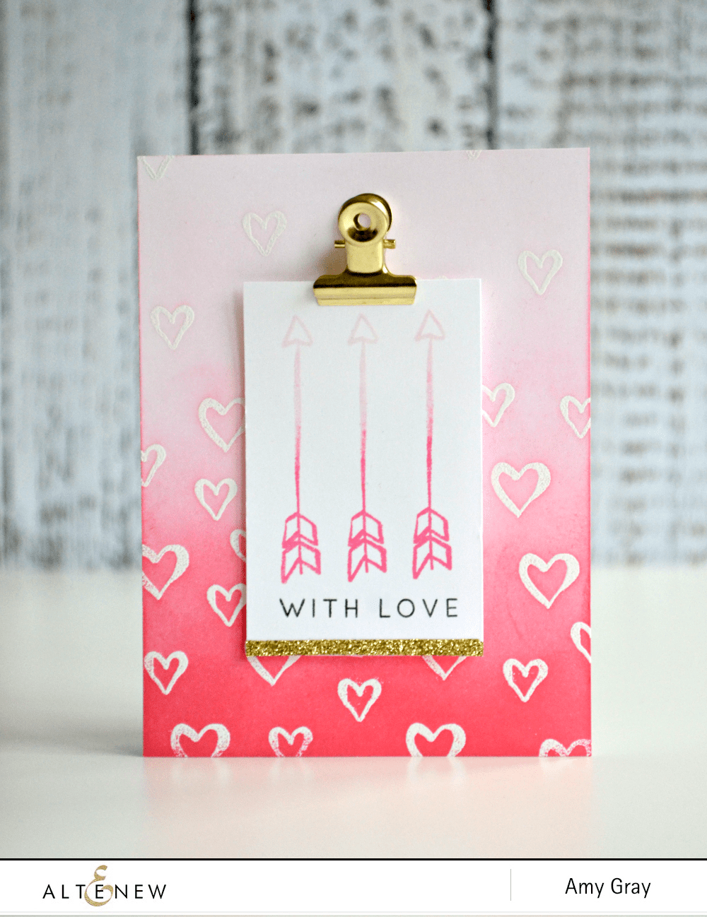 Altenew Follow Your Arrow stamp and die bundle featuring arrow designs and coordinating cutting dies for crafting.