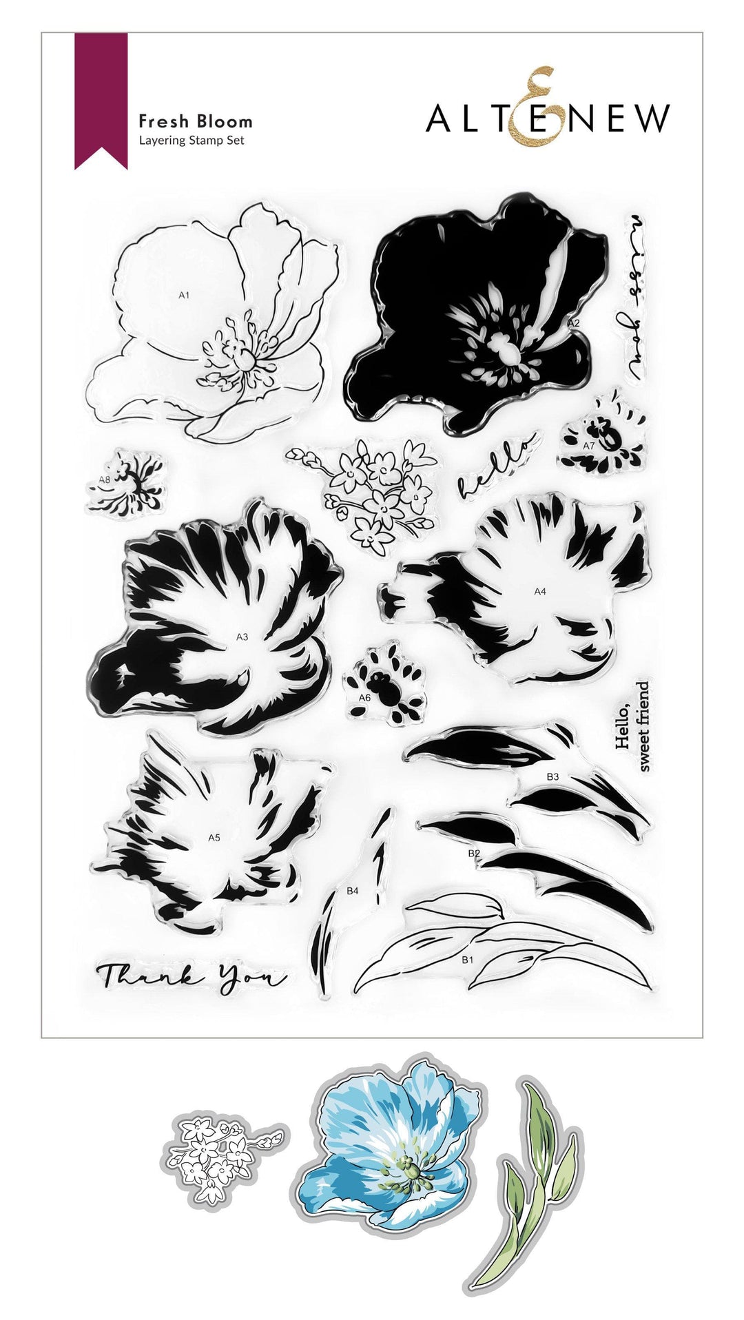 Altenew Stamp & Die Bundle Fresh Bloom Stamp & Die Bundle