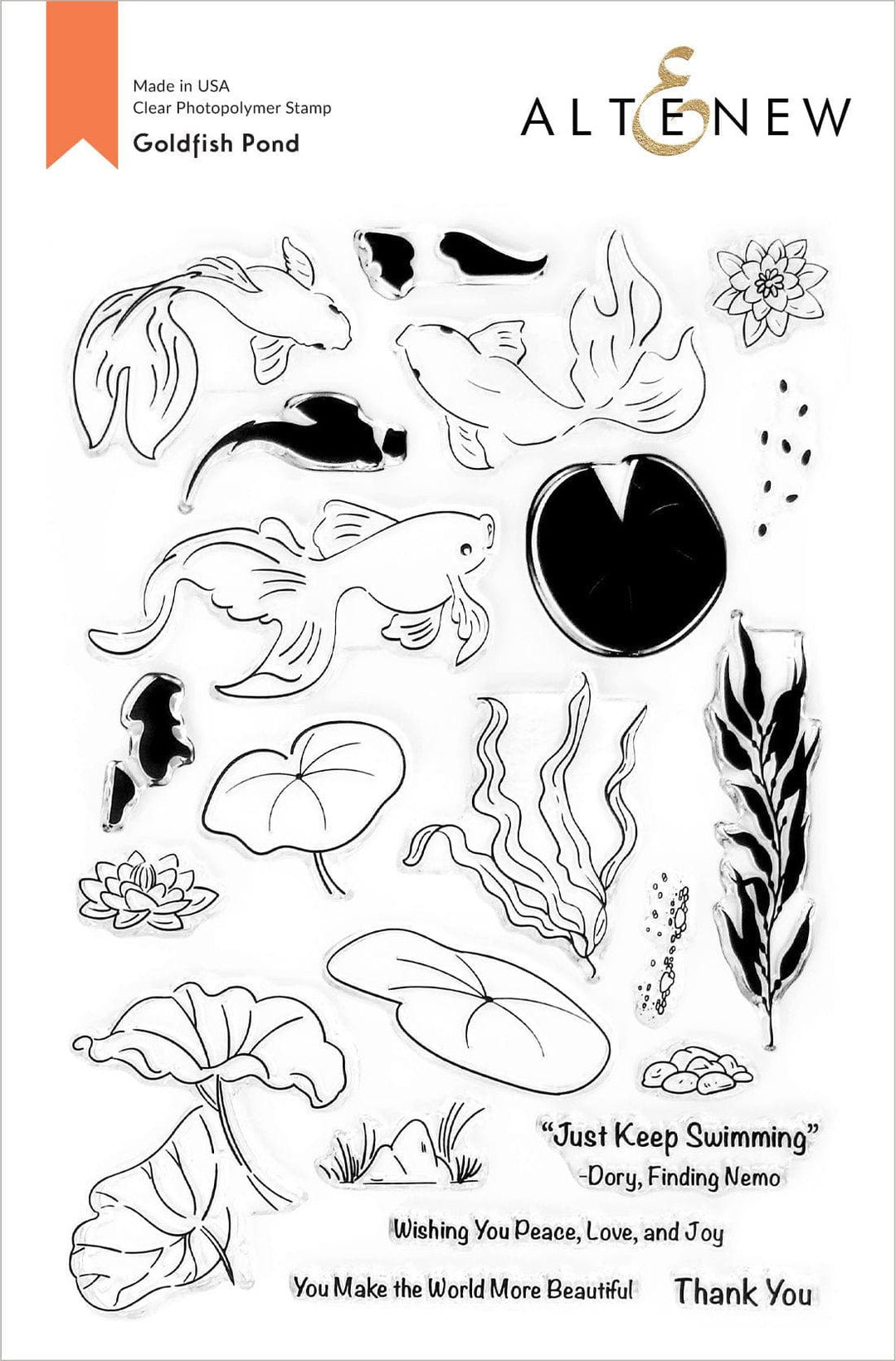 Altenew Stamp & Die Bundle Goldfish Pond Stamp & Die Bundle