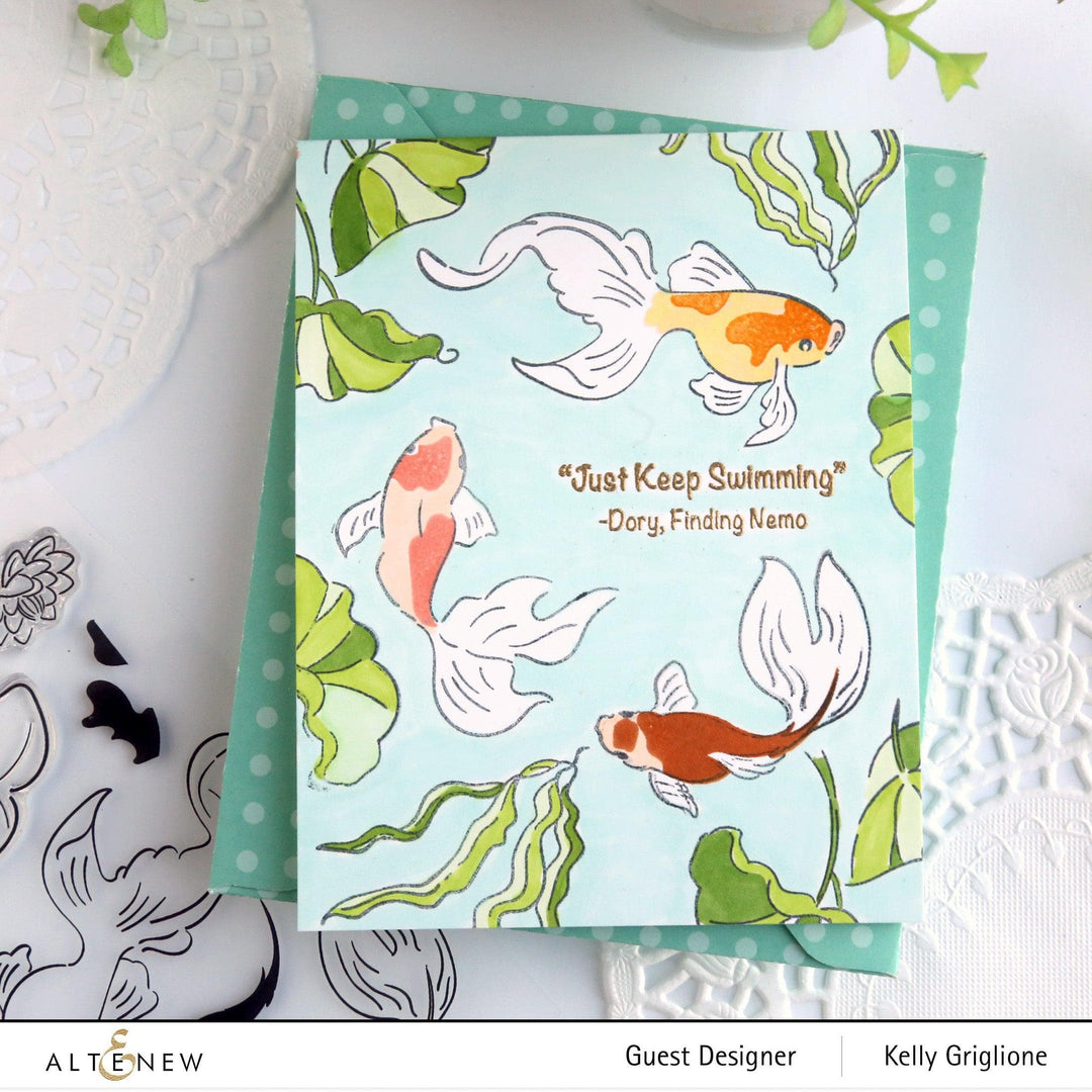 Altenew Stamp & Die Bundle Goldfish Pond Stamp & Die Bundle