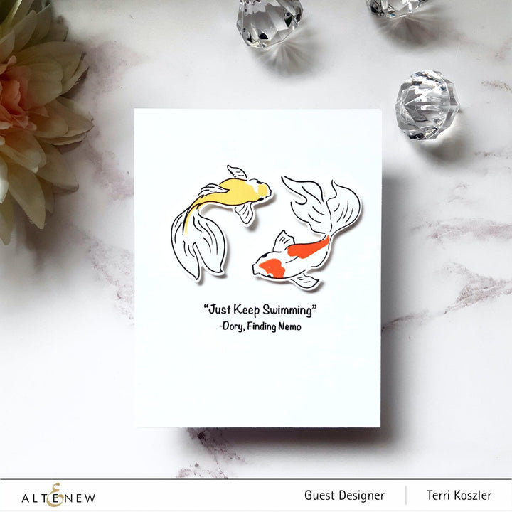 Altenew Stamp & Die Bundle Goldfish Pond Stamp & Die Bundle