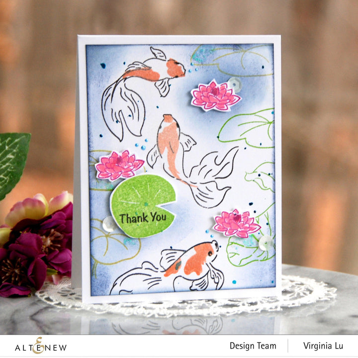 Altenew Stamp & Die Bundle Goldfish Pond Stamp & Die Bundle