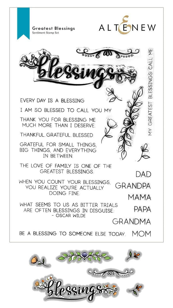 Altenew Stamp & Die Bundle Greatest Blessings Stamp & Die Bundle