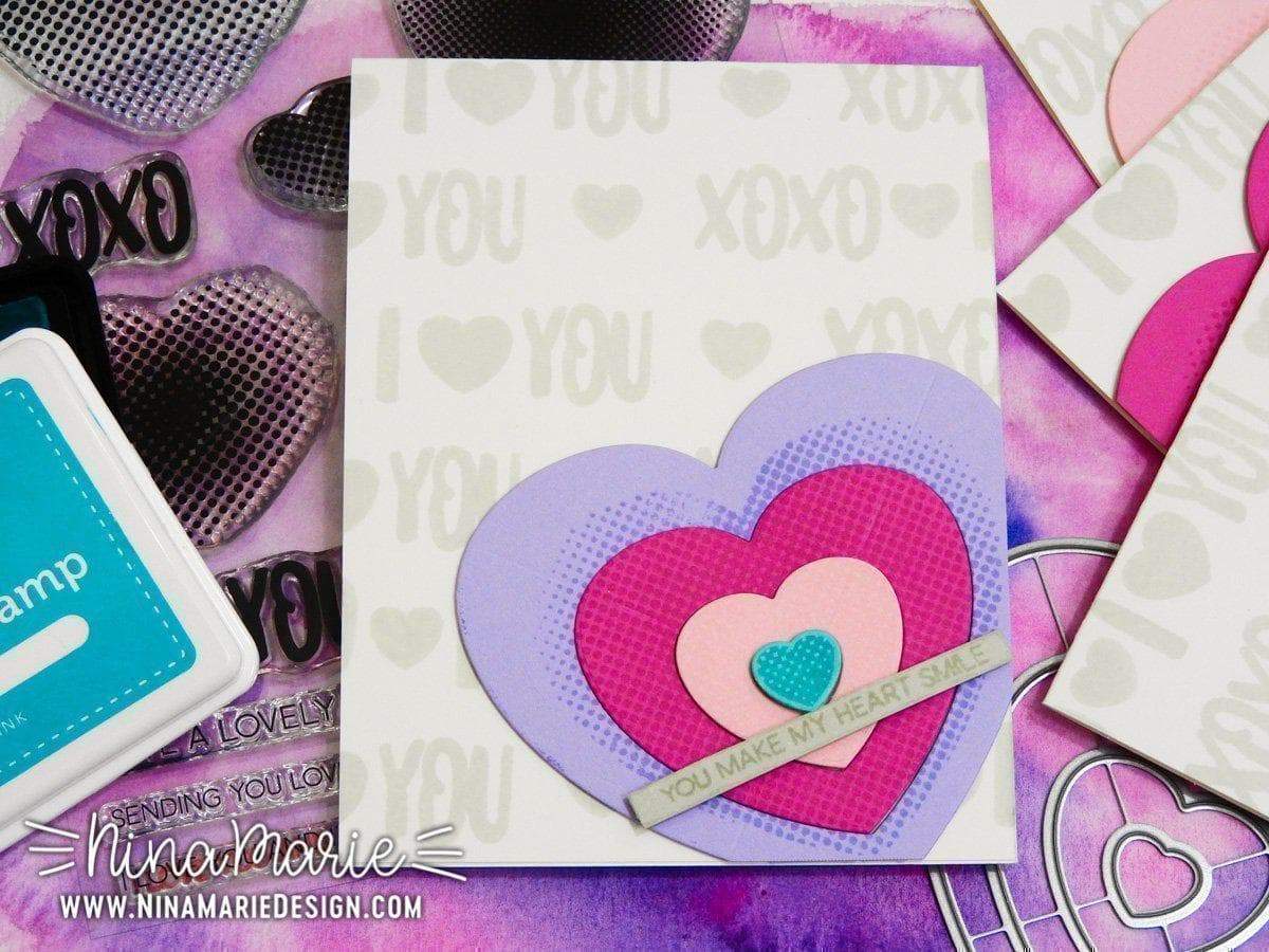 Altenew Stamp & Die Bundle Halftone Hearts Bundle
