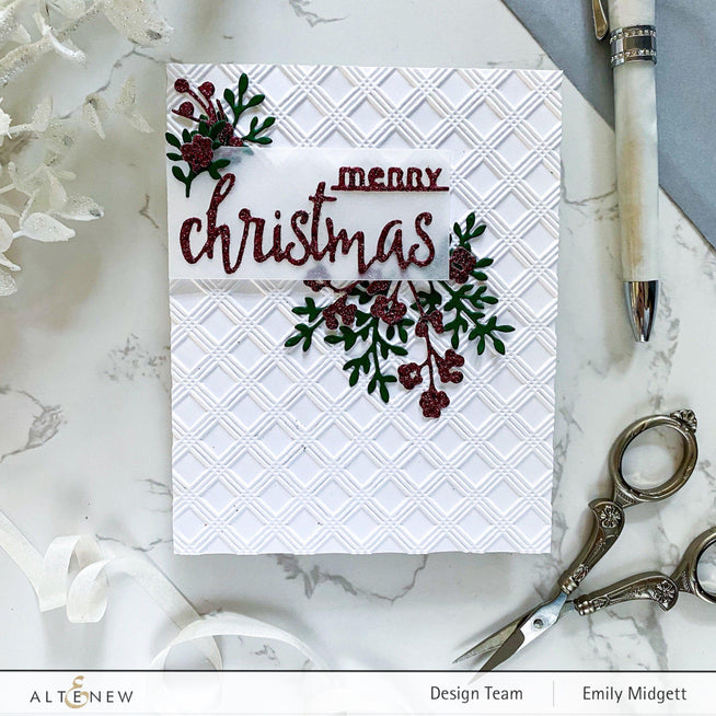 Altenew Stamp & Die Bundle Halftone Holidays Stamp & Die & Christmas Season Die Set Bundle