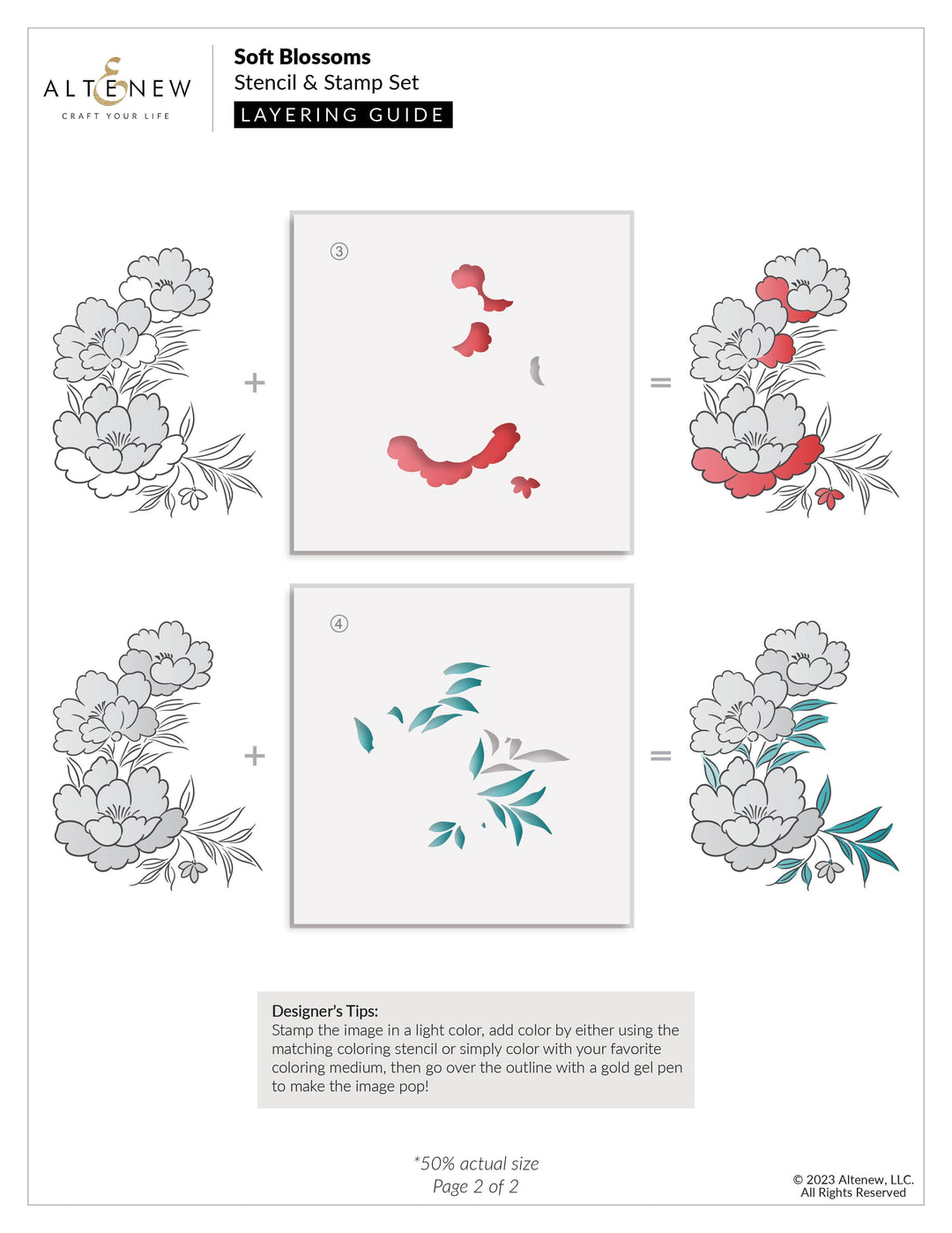 Altenew Happy Blossoms Stamp & Die Bundle featuring floral stamps and matching dies for creative card making.