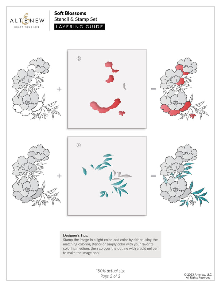 Altenew Happy Blossoms Stamp & Die Bundle featuring floral stamps and matching dies for creative card making.