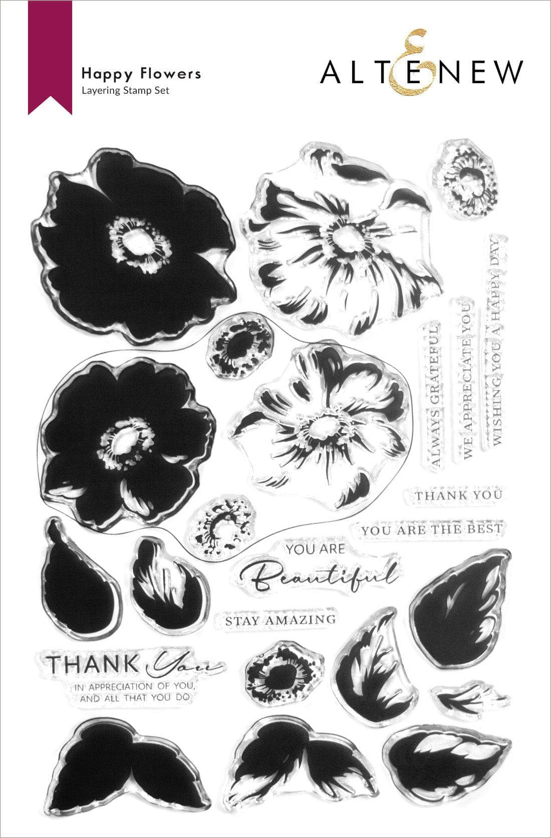 Altenew Stamp & Die Bundle Happy Flowers Stamp & Die Bundle