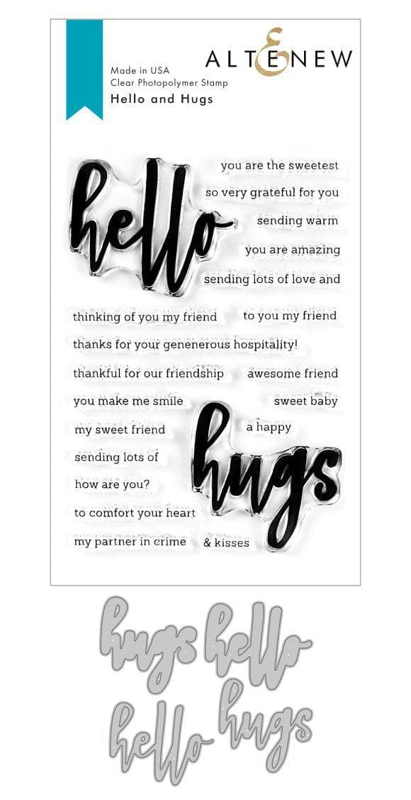 Altenew Stamp & Die Bundle Hello and Hugs Stamp & Die Bundle