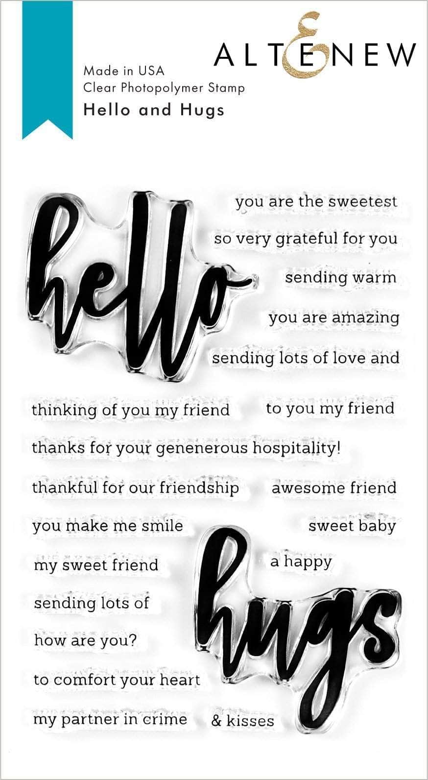 Altenew Stamp & Die Bundle Hello And Hugs